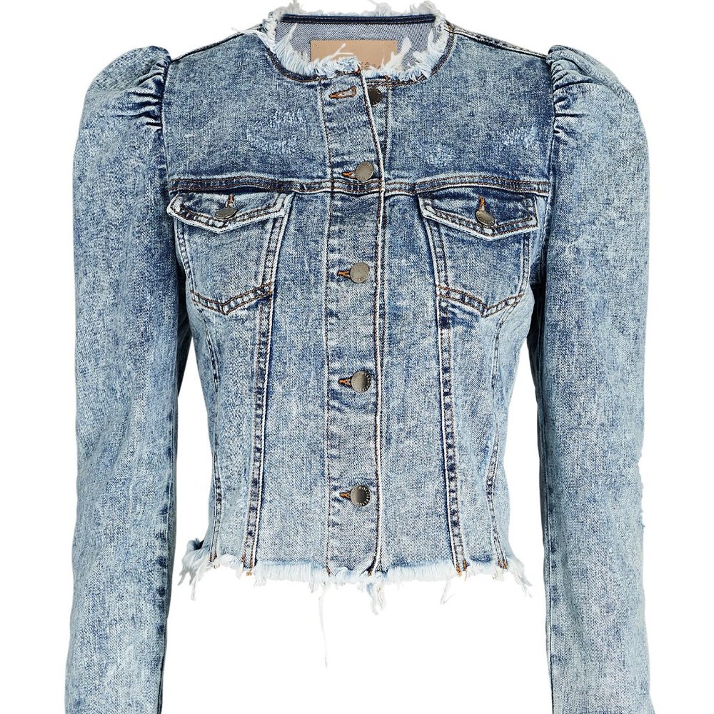 NWT Retrofete Dean Puff Sleeve Denim Jacket - M